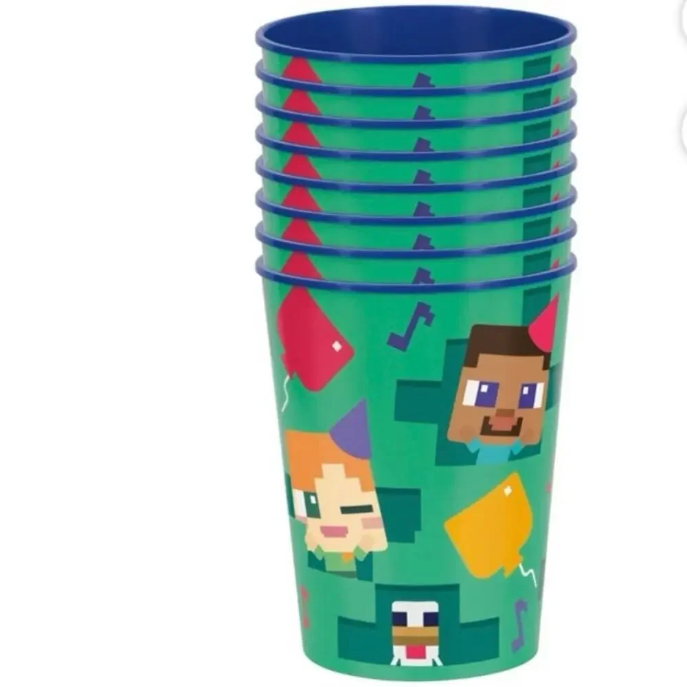 Minecraft Party Kit for 8 Birthday Tableware Set Plates Cups Napkins‎ NEW-NIB!!
